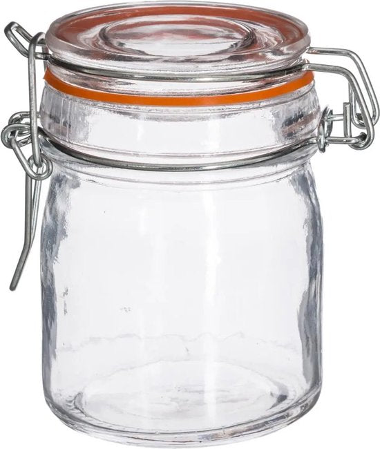 Secret de Gourmet Inmaakpot/voorraadpot - 8x stuks - 150 ml - glas met beugelsluiting - weckpot
