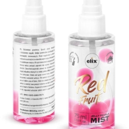 Elix - Jelly Pearls Luchtverfrisser Spray - Auto Luchtverfrisser Compact - Interieur Parfum - voor Kamer & Auto Geur Spray - 75ml - Red Fruits