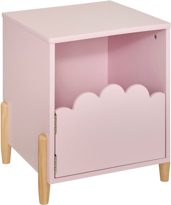 Table de chevet avec porte Atmosphera - 36x33x40cm - Rose
