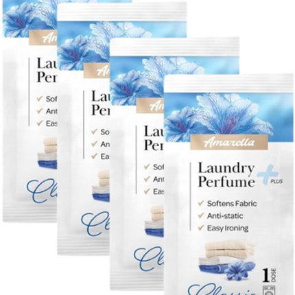 Elix - Amarella Wasparfum - Set van 4 Sachets - Laundry Perfume - Wasverzachter Parfum - Antistatisch Strijkgemak - Langdurig - 10ml Sachet - Classic