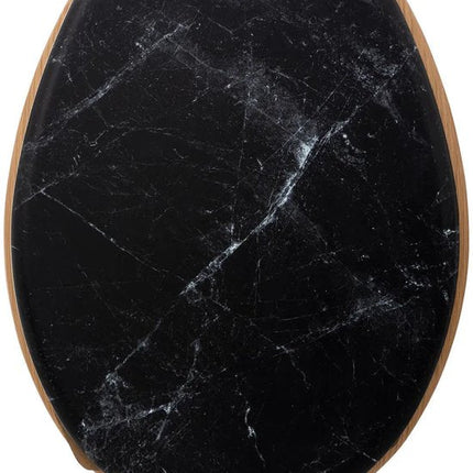 5Five Toiletbril Rome - zwart marmer print - MDF hout - universeel - standaard wc bril