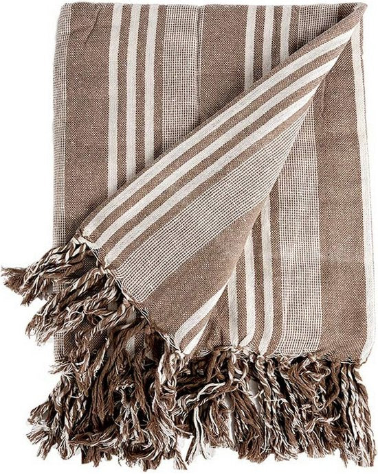 Écharpe multifonctionnelle Ray ures Beige Blanc (205 x 235 cm)