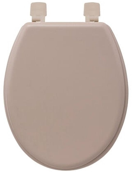 Toiletbril en toiletborstel set Colors Linen – beige linnen, HDF en keramiek – foto 6