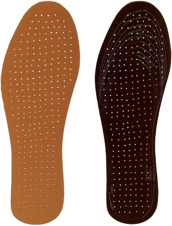 Insoles 36 X 11.5 Cm Faux Leather Brown
