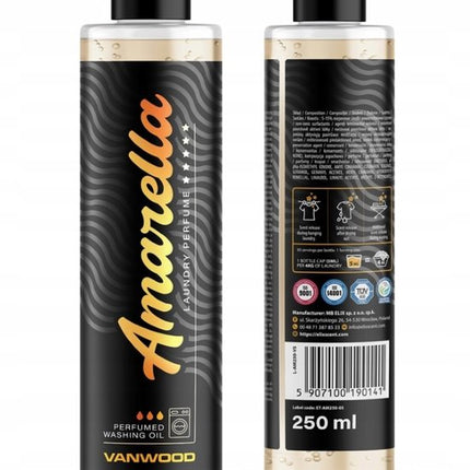 Elix - Amarella Laundry Perfume - Wasparfum - Wasmiddel Parfum - Wasverzachter Alternatief - Wasgeur Concentratie Tot 50 Wasbeurten - Langdurige Kleding Geur - Parfum Olie voor Wasmachine - 250ml - Vanwood