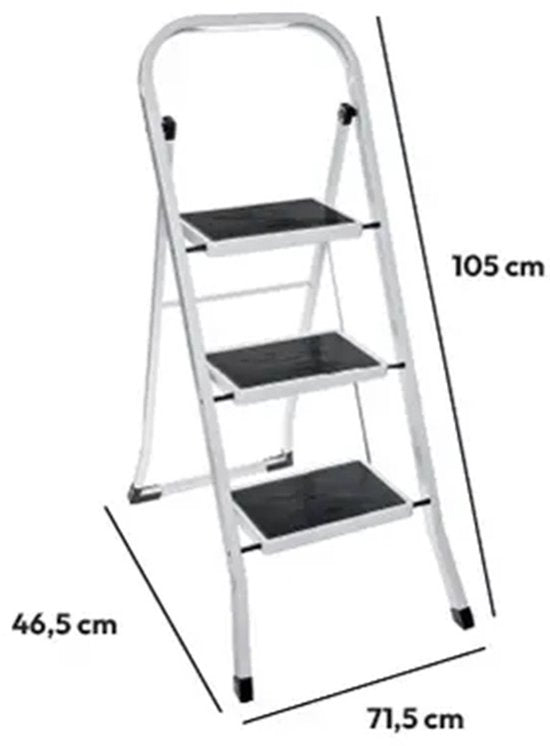 Stepladder, foldable, 3 steps, max. 150 kg