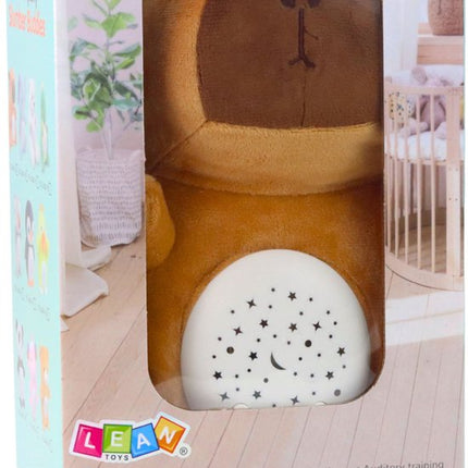 Pluche Capibara met Sterrenprojector - Nachtlampje met 8 Slaapliedjes & Natuurgeluiden - Knuffel met Muziek en Timer - 2 x 1.5V AA-batterijen (niet Inbegrepen) - ca. 24 x 18 x 12 cm - Bruin