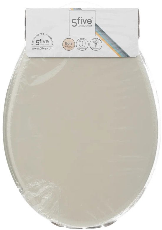 5Five Abattant WC Colors - beige - bois MDF / HDF - universel - fixation standard pour abattant WC