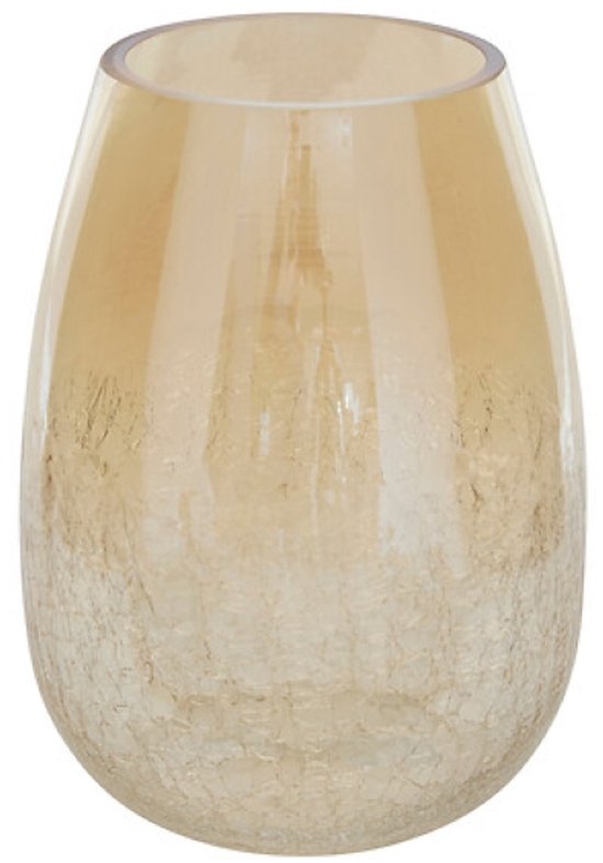 Vase - Vase à fleurs - Vase en verre - Set de 2 - Verre craquelé - Décoration d'intérieur de luxe - 25 cm et 39 cm de hauteur - Transparent
