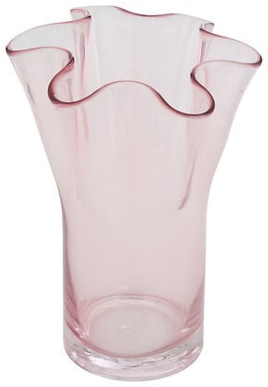 Atmosphera glazen vaas Rozenbloem – mondgeblazen en waterdicht, 23,5 cm
