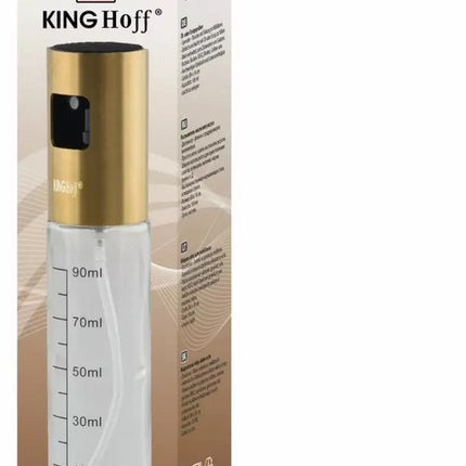 Oliespray - Olie Spray Fles - Olie & Azijn Verstuiver - RVS en Glas - 100ml - 4 x 18 cm - Goud