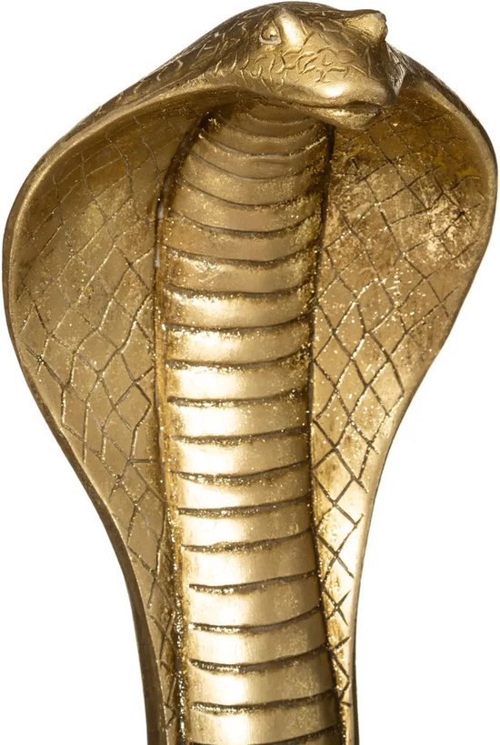 Atmosphera decoratief cobra beeldje goudkleurig, 36 x 25 cm