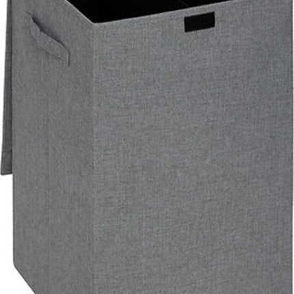 5Five Eureka sorteer wasmand - 74 liter - grijs - 37 x 37 x 60 cm - MDF/Polyester stof - met afsluitklep
