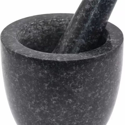 Vijzel met Stamper – Kruidenstamper – Mortier - marmer Ø12x12cm