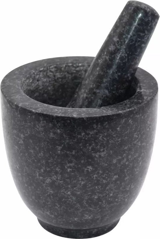 Mortaier avec Pilon – Pilon à herbes – Mortier – marbre Ø12x12cm