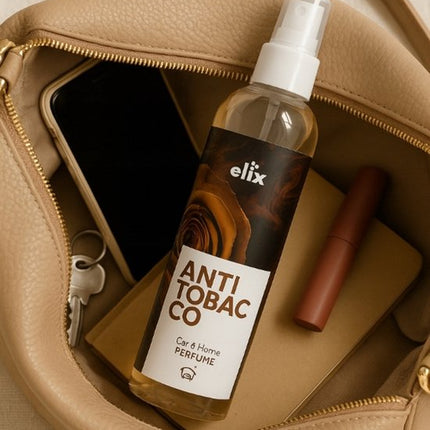 Elix - Luchtverfrisser Spray - Interieur Parfum Spray - Handzame Air Freshener voor Auto, Tas & Kamer - Compacte Geurspray Reizen & Onderweg - 75ml - Anti-Tobacco