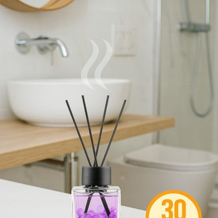 Elix - Geurstokjes - Geurstokjes met Kralen - Luchtverfrisser - Interieur Parfum Diffuser – Geurstokjes Langdurige Geur - Decoratieve Aroma Diffuser - voor Woonkamer & Badkamer - 100ml - Berry Paradise