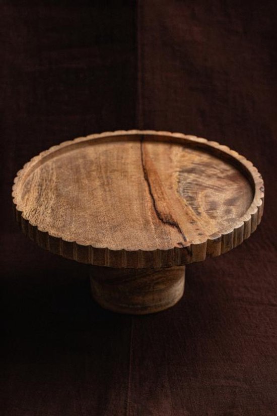HOMLA - Présentoir - 25 x 12 cm - Bord irrégulier - Bois