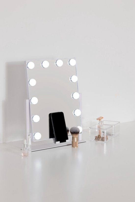 Miroir maquillage LED pivotant 5Five - 35 x 7 x 43 cm - Blanc