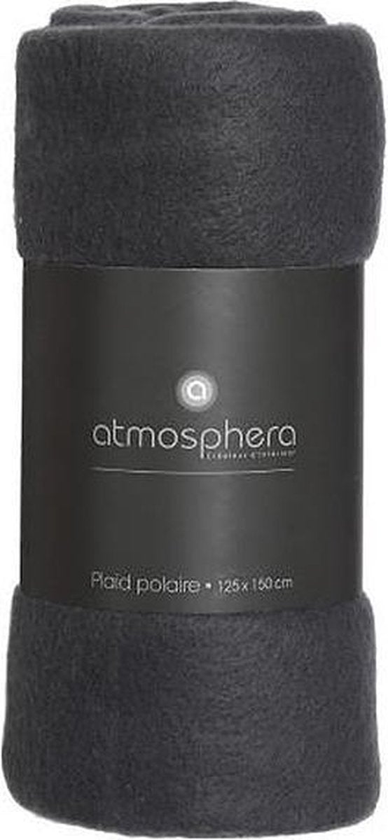 Polaire - Plaid - Couverture - 125x150 cm - Noir