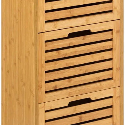 5Five® Bamboe Kast met 4 Lades - Naturel - 30x40x97,5 cm