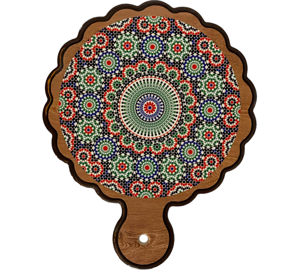 Colorful ceramic mosaic coaster