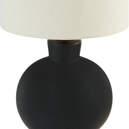 Atmosphera Yulia Tischleuchte - Ø28xH59cm - Schwarz