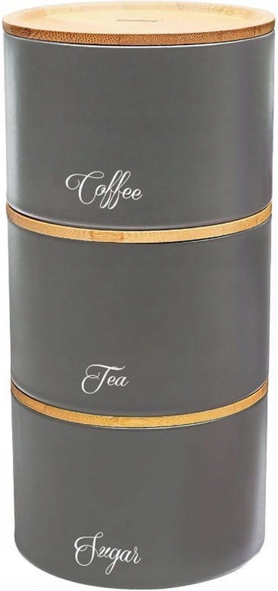 Klausberg 7543 - Vorratsdosen stapelbar - Kaffee, Tee und Zucker