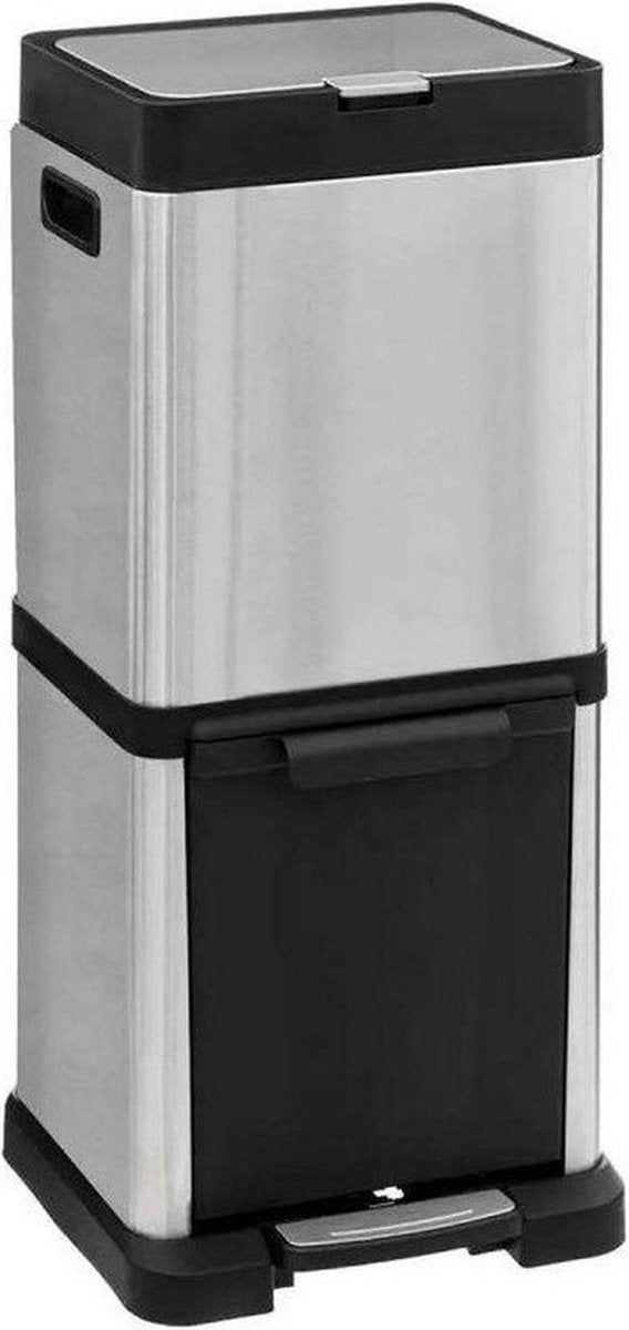 5Five Poubelle à pédale pour tri sélectif - 20L + 14L