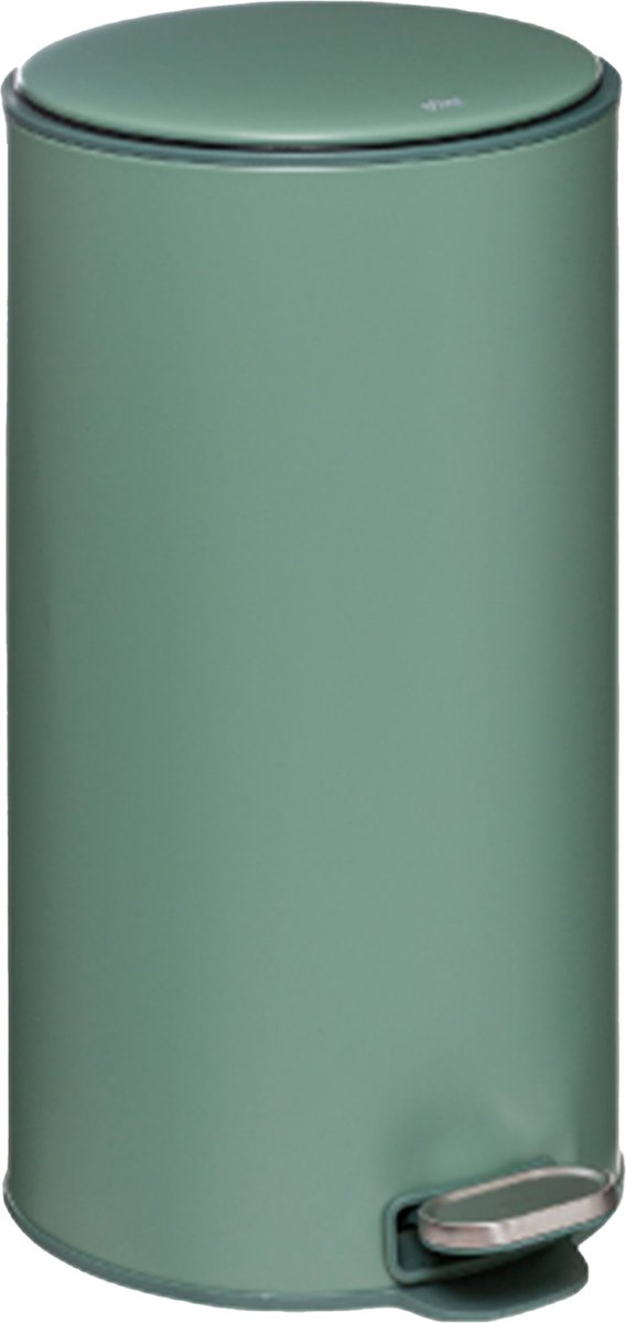 5Five Poubelle à pédale - poubelle 30l métal delta vert