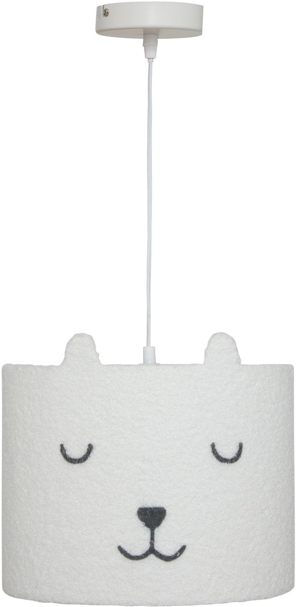 Lampe pour enfant Atmosphera Kids / Suspension Teddy - Ø28 cm - Blanc