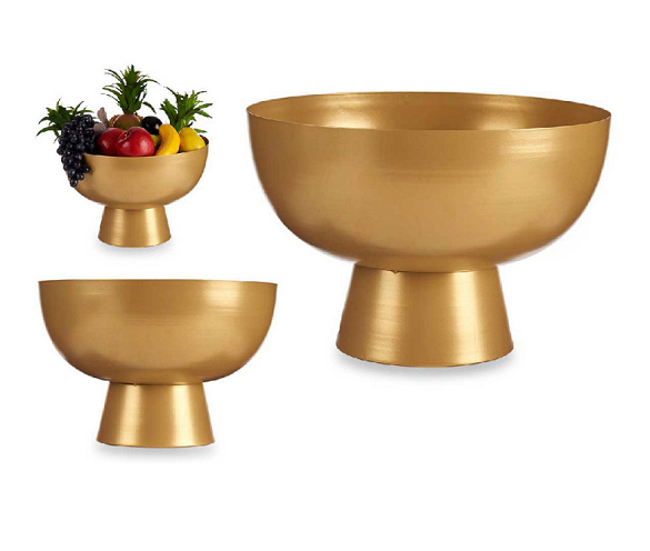 Large Golden Fruit Bowl XL