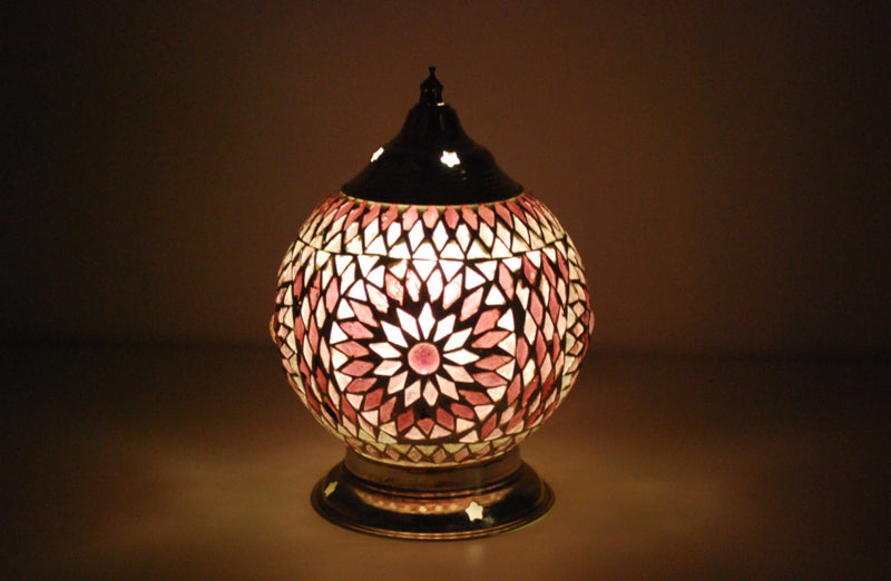 Lampe de table orientale mosaïque - diamètre 15