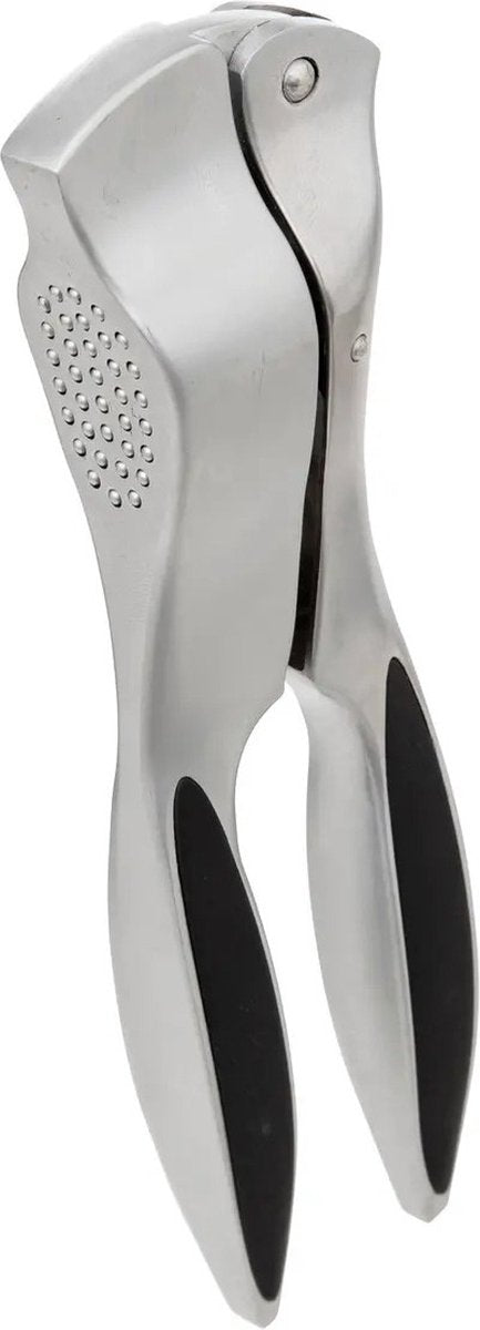 5Five Knoblauchpresse – silber/schwarz – Zink – 18 cm – Koch-/Küchenutensilien