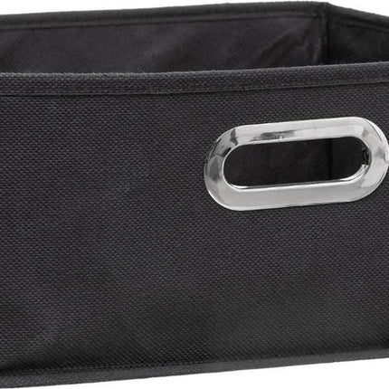 5Five Aufbewahrungskorb/Schrankkorb – Dunkelgrau – Leinen – 14 Liter – 31 x 31 x 15 cm – Aufbewahrungsbox – Regalkörbe
