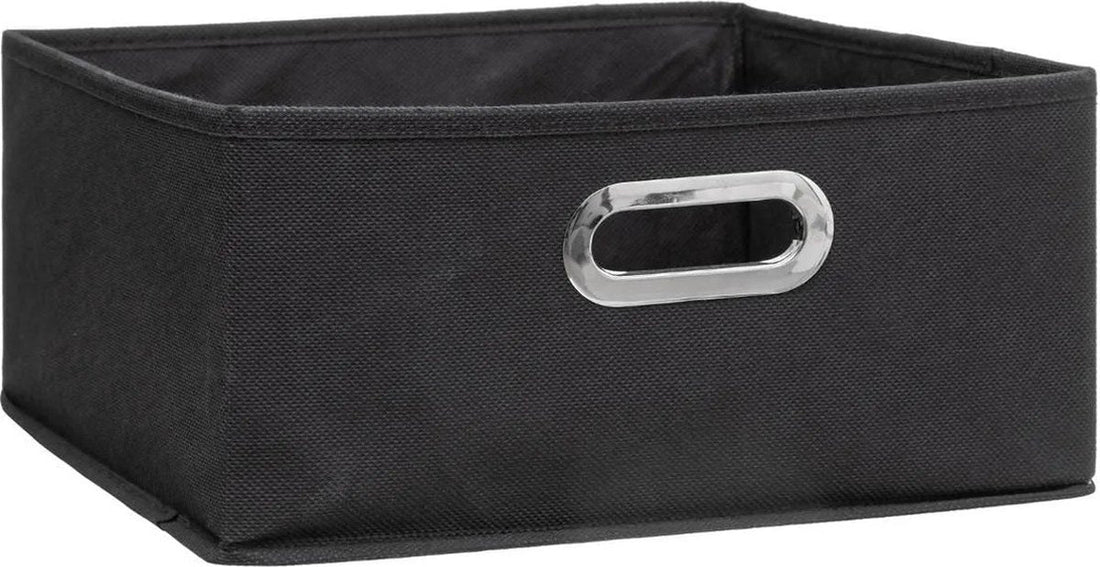 5Five opbergmand donkergrijs van stof – kastmand 14 liter, 31 x 31 x 15 cm