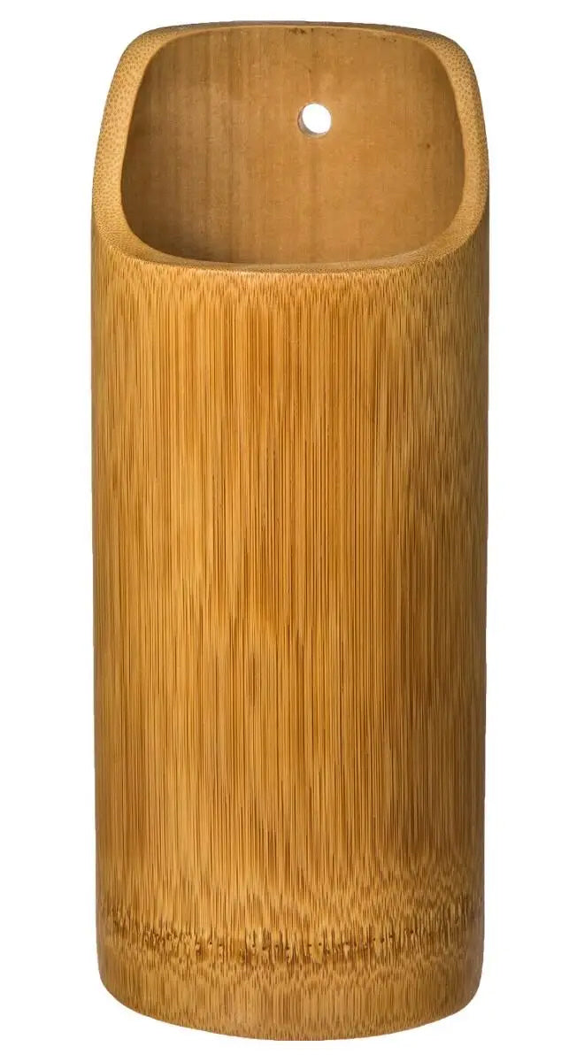 4-piece bamboo cutlery set with bamboo holder