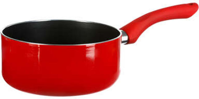 Stieltopf/Kasserolle - Induktion - Aluminium - rot/schwarz - D18 cm