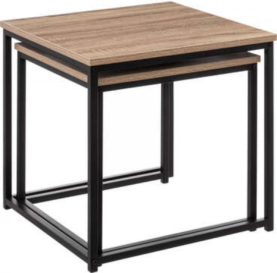 5Five Aliaj Ensemble de 2 tables d'appoint - 45 x 45 x 45 cm - Beige