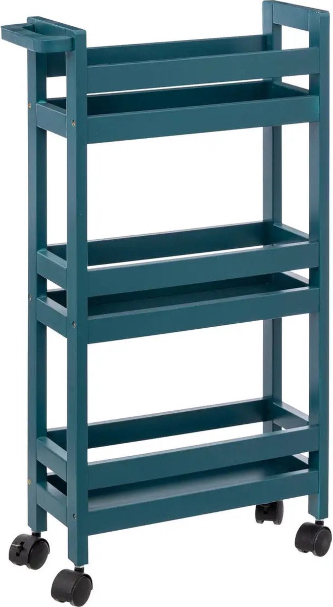 Extra small bathroom rack with wheels - Standing shelf with 3 tiers - bathroom