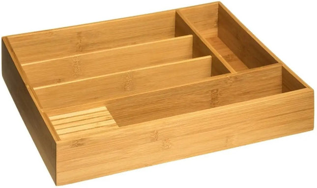 5Five Bamboe bestekbak met messenhouder