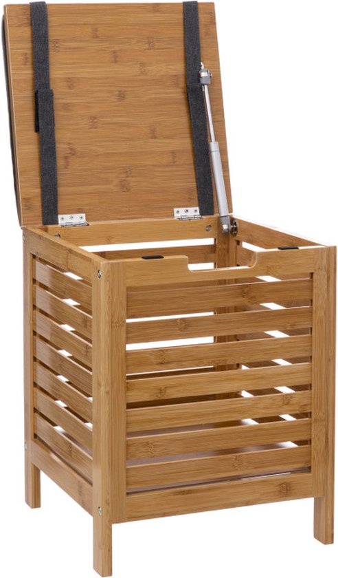 5Five Bamboo storage bench with cushion