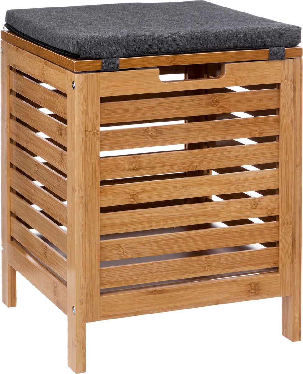 5Five Bamboo storage bench with cushion