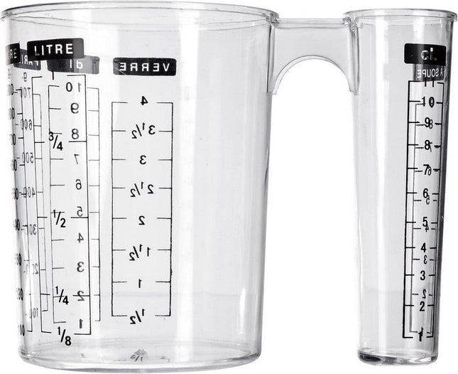 Doppelmessbecher/Mischbecher - Kunststoff - transparent - 1000 ml