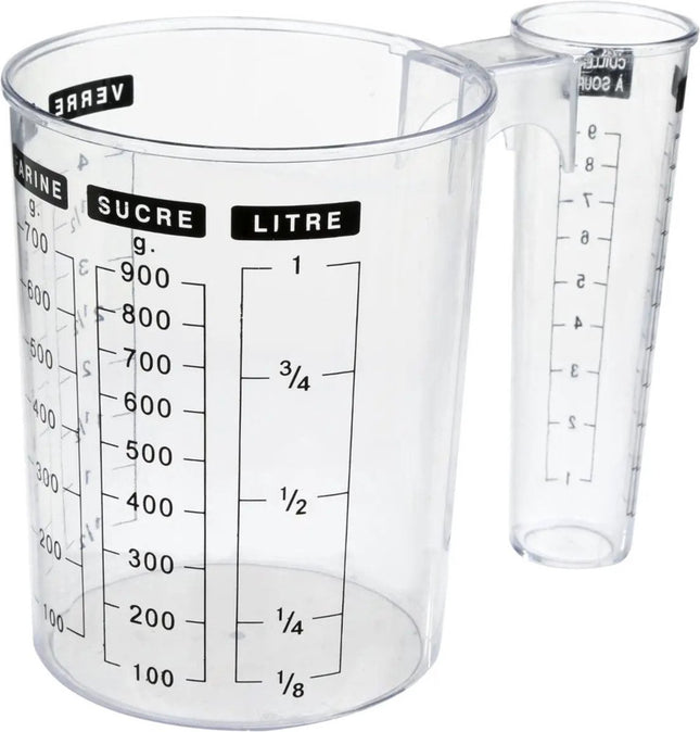 Doppelmessbecher/Mischbecher - Kunststoff - transparent - 1000 ml
