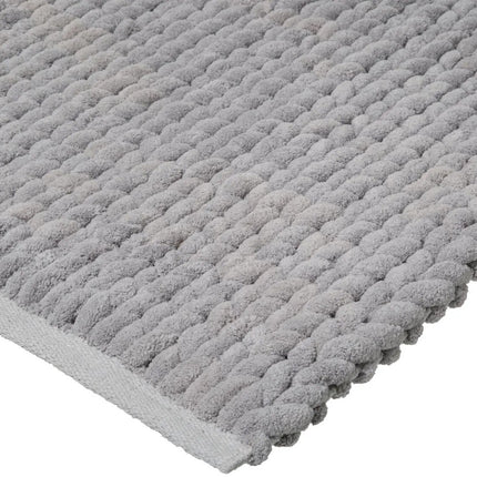 5Five extra dikke kabels Badmat - betongrijs - 50 x 75 cm - Badkamer kleedjes - dikte van 2.2 cm