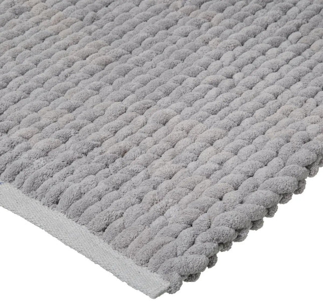 5Five extra dikke kabels Badmat - betongrijs - 50 x 75 cm - Badkamer kleedjes - dikte van 2.2 cm