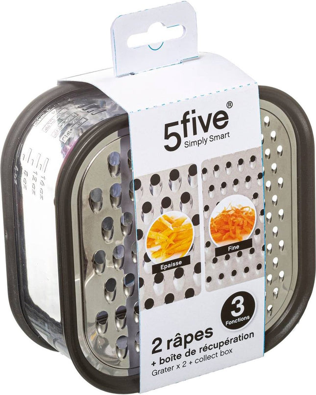 keuken rasp met opvangbakje - 14 x 7 cm - kaas - groente rasp