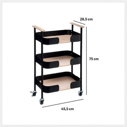 5Five Opbergtrolley 3 niveaus - Blackwood