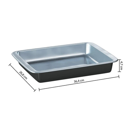 5Five Auflaufform oder Backform/tiefe Backblech Backery Pro - Metall - Antihaftbeschichtung - schwarz - 36 x 27 cm
